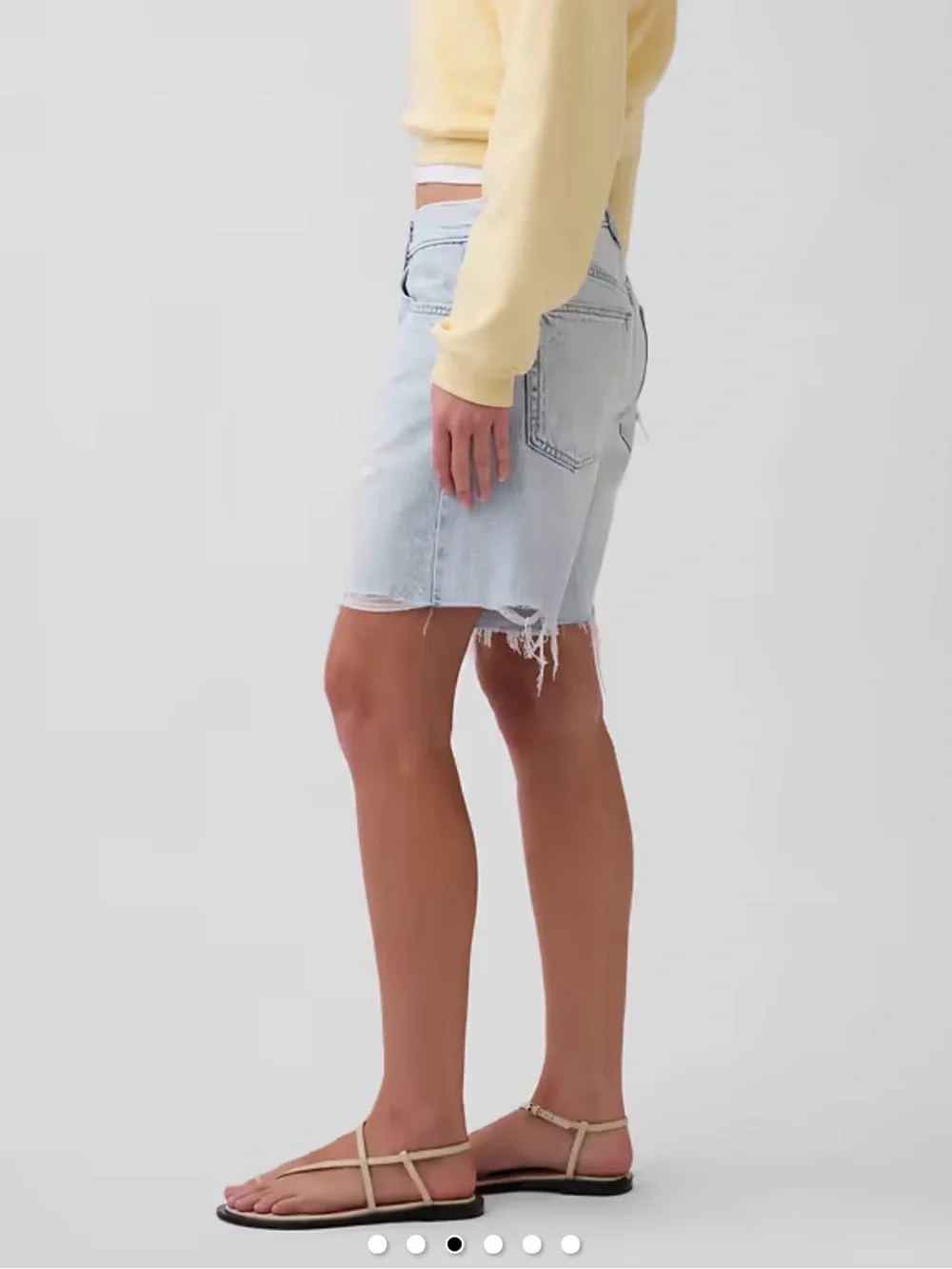 NWT - Gap Mid Rise Loose Denim Bermuda Shorts in Light Wash